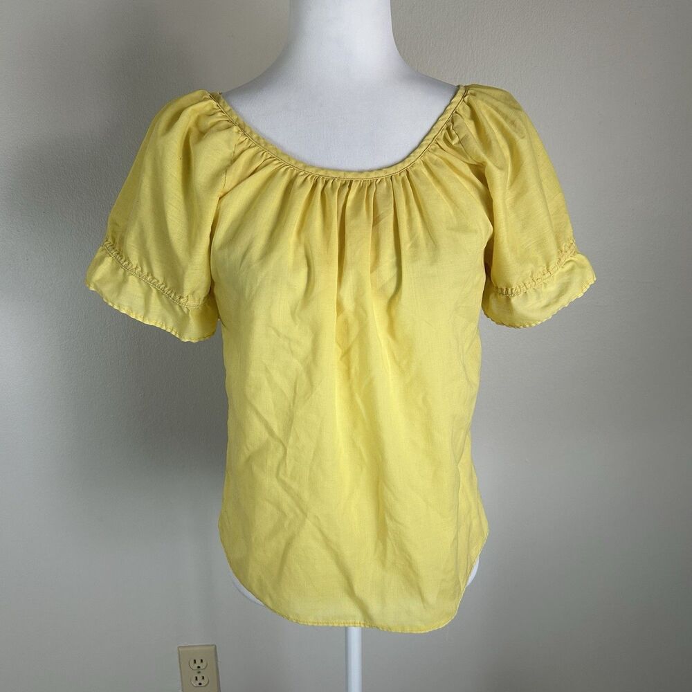 VTG Rockmount Ranch Wear Western Peasant Top Women’s Small USA 90s Butter Mom